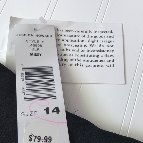 Jessica Howard elegant black dress size 14 - Picture 4 of 7